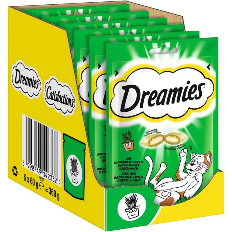 DREAMIES™ Portionsbeutel mit Katzenminze Geschmack 6x60g von Dreamies