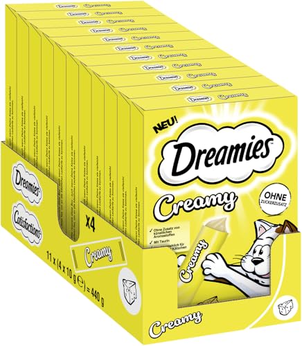 DREAMIES Creamy Multipack mit köstlichem Käse, 11x4x10g von Dreamies