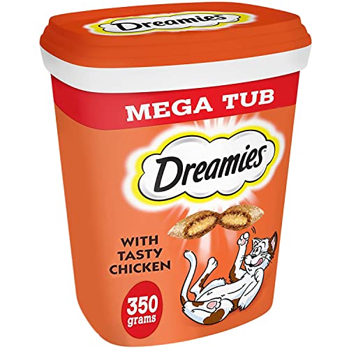 DREAMIES Katzen-Leckereien With Chicken MegaTub 350g(2er Pack) von Dreamies