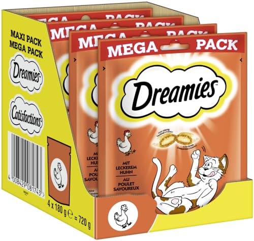 Dreamies Katzenleckerlis - 4 x 180g - Mit Huhn von Dreamies