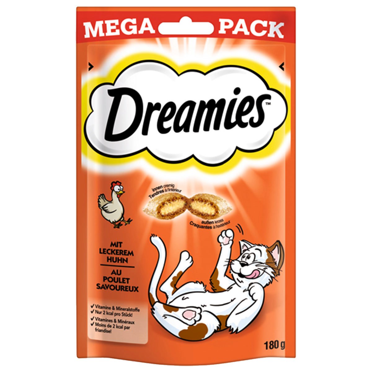 Dreamies Katzensnack Mega Pack mit Huhn 180g von Dreamies