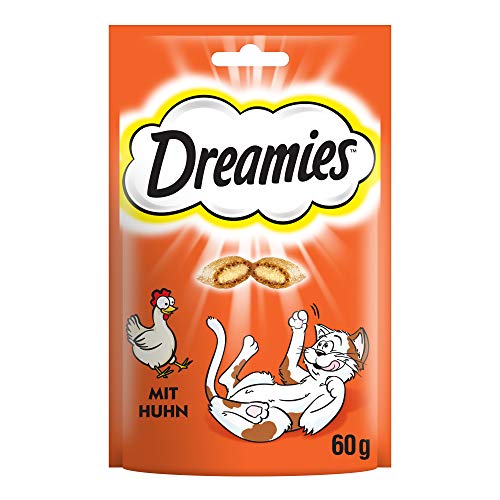 Dreamies Katzensnacks Katzenleckerli Klassiker mit Huhn, 6 Packungen (6 x 60g) von Dreamies