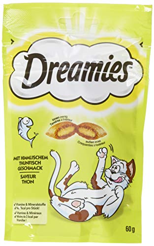 Dreamies Katzensnacks Katzenleckerli Klassiker mit Thunfisch, 6 Packungen (6 x 60g) von Dreamies