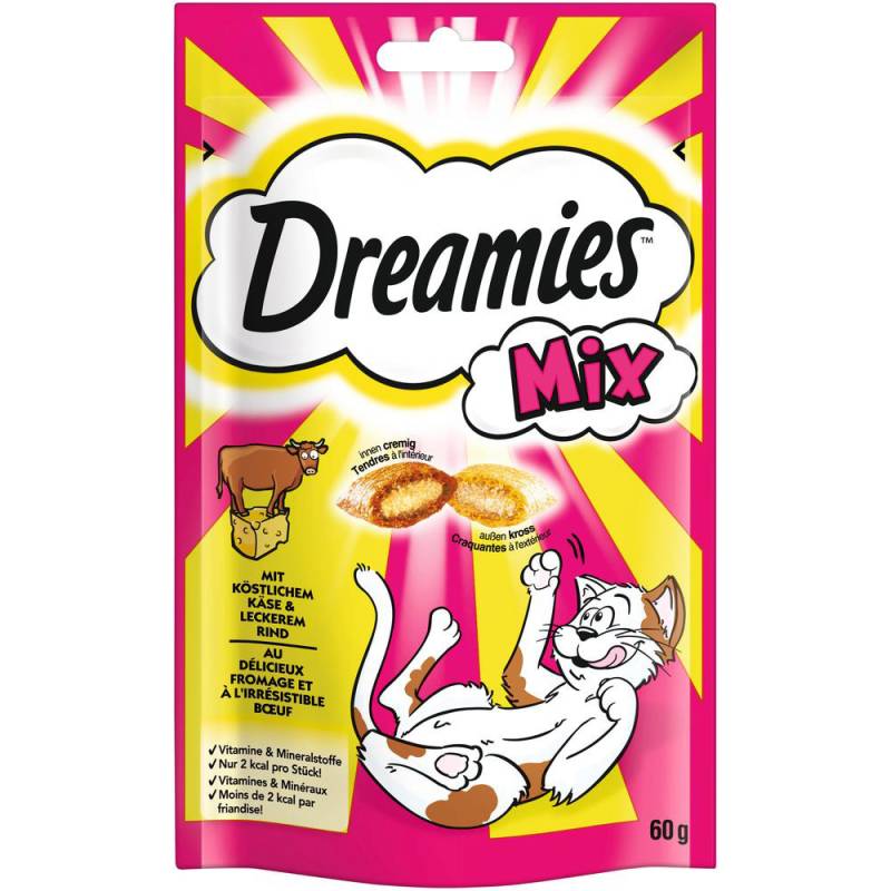 Dreamies Katzensnacks Mix Pack - Sparpaket Käse und Rind (6 x 60 g) von Dreamies