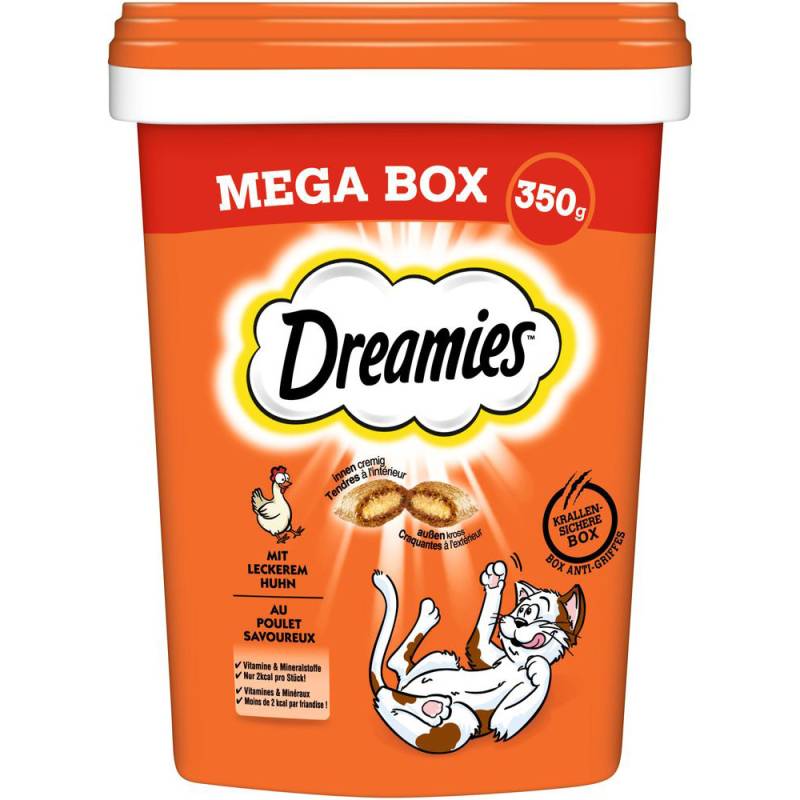 Dreamies Katzensnacks Mega Box - Sparpaket: Huhn (2 x 350 g) von Dreamies