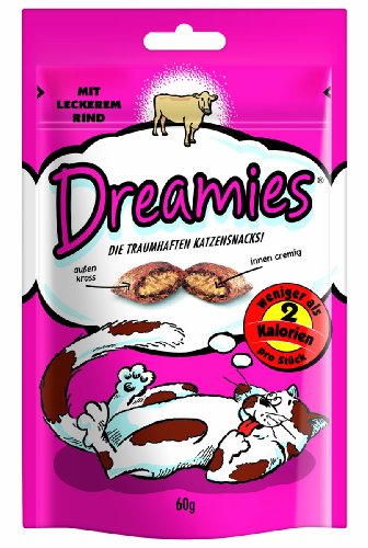 Dreamies Snacks mit Rind, 3er Pack (3 x 60 g) von Dreamies
