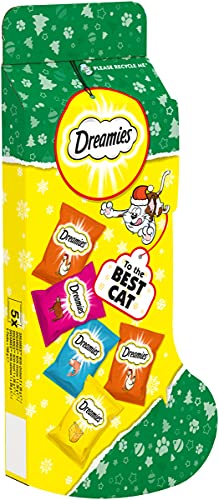 Dreamies Sortierter Strumpf für ausgewachsene Katzen, 5 x 30 g Beutel (1 x Strümpfe) von Dreamies