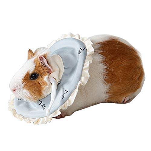 Dreamls Hamster Kaninchenschutz elisabethanisches Halsband Kreis Mini Halsband Kleine Haustiere Genesungshalsband für Meerschweinchen Igel (S, blau) von Dreamls