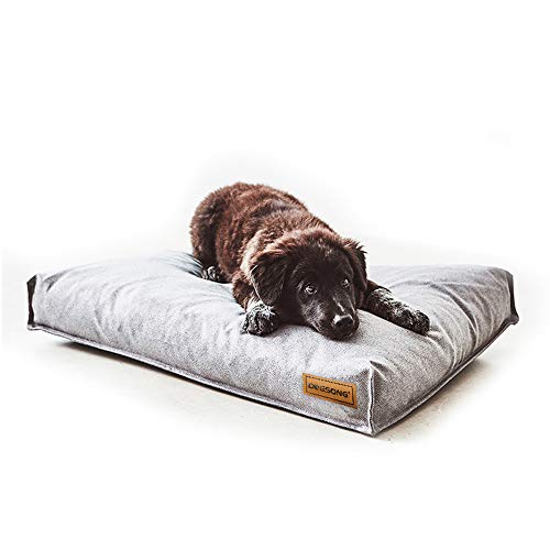 Dreamls Haustier Schlafmatte, Großer Hund Winter Warme Matte Anti-Rutsch Waschbar Abnehmbare Bett Katzenunterlage für kleine Hunde Mittlere Hunde (L-Grau) von Dreamls