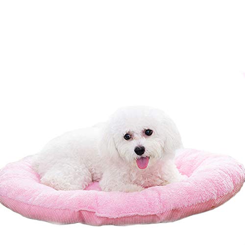 Dreamls Haustierbett, Hund Winter Schlafbett Weich Warm Dick Doppelseitiges Nest Bett Pad Katze Matte für Welpen Kleine Hunde (M: Rosa) von Dreamls