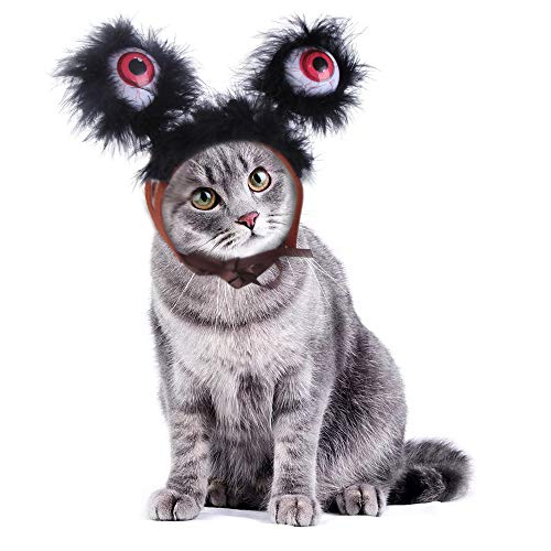 Dreamls Katze Halloween Hüte Lustige Cosplay Stirnband Auge Kostüm Hut Kopfbedeckung Katze Kopfdekoration für Weihnachten Festival Cosplay Zubehör (S) von Dreamls