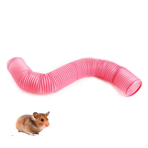 Dreamls Spieltunnel für kleine Tiere, lustiges Spielzeug, Hamsterschlauch, Tunnel, Training, Versteck für Meerschweinchen, Ratten (Rosa) von Dreamls