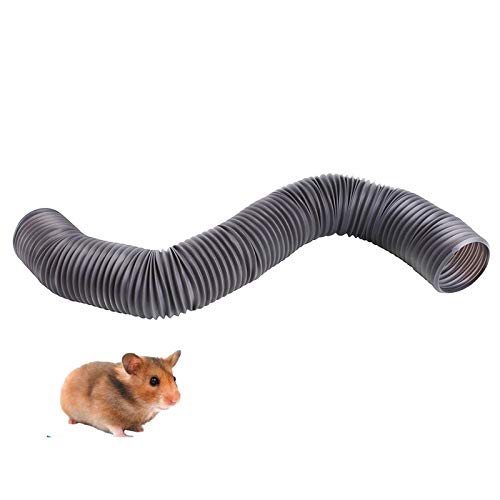 Dreamls Spieltunnel für kleine Tiere, lustiges Spielzeug, Hamsterschlauch, Tunnel, Training, Versteck für Meerschweinchen, Ratten (grau) von Dreamls