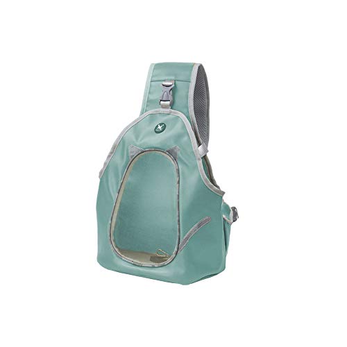 Dreamls Tragetasche für kleine Hunde und Katzen, verstellbare Schultertaschen, freihändige Welpen, Reiserucksack, faltbare Outdoor-Schultertasche für Hunde und Katzen (M-Grün) von Dreamls