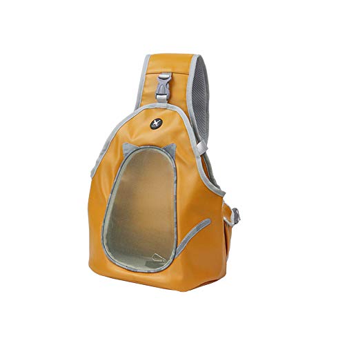 Dreamls Tragetasche für kleine Hunde und Katzen, verstellbare Schultertaschen, händefrei, Welpen, Reiserucksack, faltbare Outdoor-Schultertasche für Hunde und Katzen (S-Orange) von Dreamls