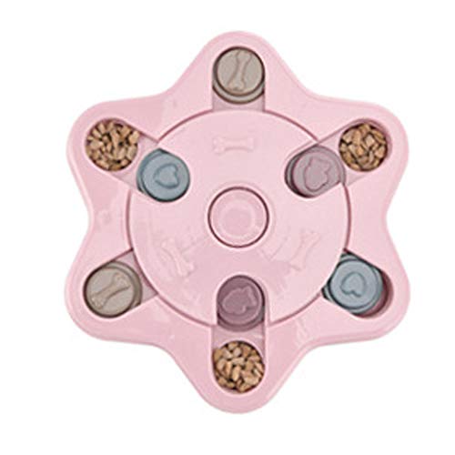 Haustier Spielzeug, Hund Slow Feeder Anti-Rutsch Hund Puzzle Spielzeug Interaktives Ersticken Training Slow Food Bowl für Hunde (C: Pink) von Dreamls