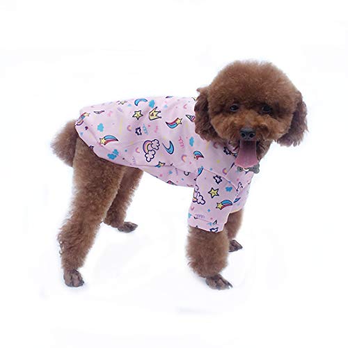 Haustierkleidung, Hundepullover Winter Warm Samt Welpen Kleidung Sternenmuster Katze Sweatshirts Hundekostüm für kleine Hunde Katzen (S-Pink) von Dreamls