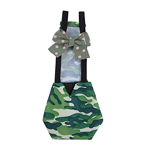 Pet Duck Chicken Diaper Washable Reusable Poultry Clothing Goose Nappy Adjustable Pet Supplies for Chicken Hen Duck (Green camouflage, L) von Dreamls