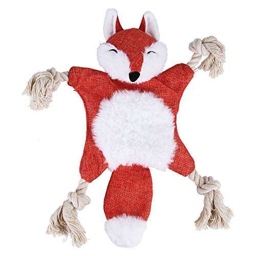 Pet Toys, Dog Interactive Toys Fox Squirrel No Stuffing Plush Squeaky Toys Dog Chew Toys for Small Dog Medium Dog Large Dog (Fox) von Dreamls