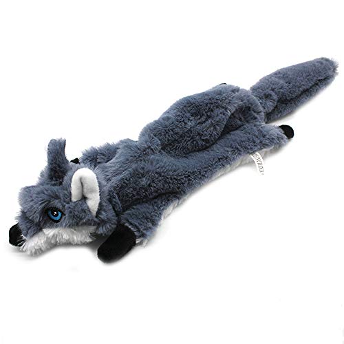 Pet Toys, Dog Plush Squeaky Toys No Stuffing Dogs Chew Toys Durable Soft Squeaky Toys for Dogs (L:Wolf) von Dreamls