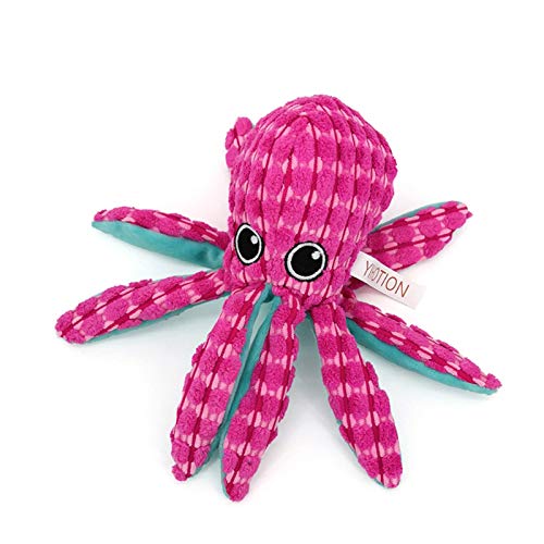 Pet Toys, Quietschendes Hundespielzeug, langlebig, Plüsch-Kauspielzeug, interaktives Spielzeug für kleine, mittelgroße und große Hunde (Octopus) von Dreamls