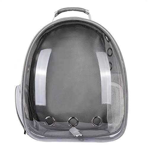 Dressnu Haustier Rucksack Tragetasche Transparent Umhängetasche Tragbare Tasche Atmungsaktiv Grau von Dressnu