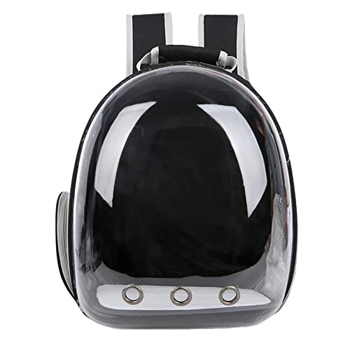 Dressnu Haustier Rucksack Tragetasche Transparent Umhängetasche Tragbare Tasche Atmungsaktiv Schwarz von Dressnu