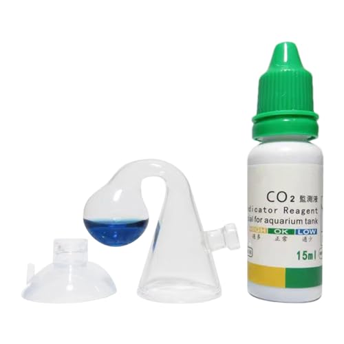 CO2 Drop Checker, CO2 Drop Checker mit 15 ml Lösung, Aquarium CO2 Tester Monitor, Aquarium CO2 Glas Drop Checker, CO2 Monitor Glas Drop Checker, CO2 Detektor für genaues Aquarium von Dreuhuing