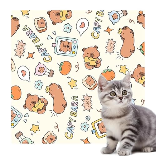 Dreuhuing Cat Swaddle Wrap für Nagel Trimmen, Katzen -Swaddle -Wrap,Haustierpflege Swaddle Cat Wrap Capybara | Multifunktionale Nageltrimmungsrückhalte, Selbstklebende Anti-Kratzer für die von Dreuhuing