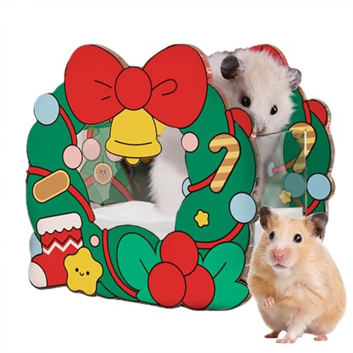 Dreuhuing Hamsterhaus – Acryl-Weihnachts-Labyrinth-Schloss, Lebensräume, Hamsterhaus, Labyrinth-Schloss, tragbares Weihnachts-Frettchenhaus für Chinchillas, Igel von Dreuhuing