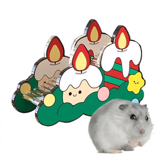 Dreuhuing Hamsterversteck – Acryl Weihnachten Labyrinth Castle Habitate – Hamsterhaus Labyrinth Castle Portable Weihnachten Frettchen Haus für Chinchillas Igel von Dreuhuing