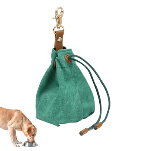 Dreuhuing Hundebehörde Aufbewahrungstasche, Hundebehandlungsbeutel - Pet Feed Snack Belohnungstasche mit Gürtelclip,Drawschnellschließe Welpen -Lebensmittelhalter mit Schlüsselbund für Haustier, von Dreuhuing