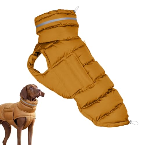 Dreuhuing Hundemantel für den Winter, wasserdichte Winterjacke für Hunde, Winddichte Hunde-Winterweste, warme Schneejacke, Haustierbekleidung, dick für große Hunde, kalte - und Wintersaison von Dreuhuing