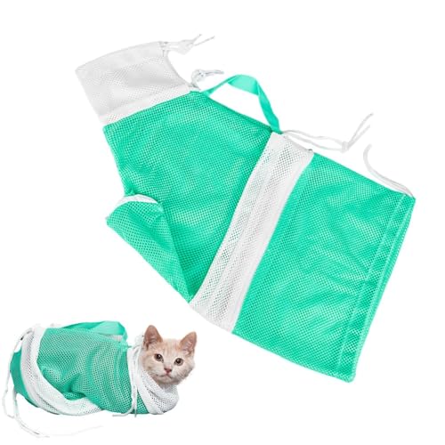 Dreuhuing Katzen-Duschnetztasche – atmungsaktiv, kratzfest, Katzenbadetasche – Haustierpflege, Badetasche für Haustier-Checkups, Haustierreisen von Dreuhuing