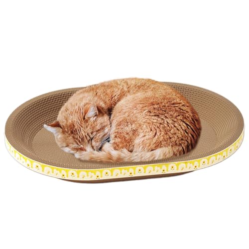 Dreuhuing Katzenbett aus Pappe | Katzen-Bettunterlage-Schale aus Pappe - Dickes Lounge-Sofa für Katzen, Kätzchen, Katzenkratzschalen, Möbelschutz von Dreuhuing