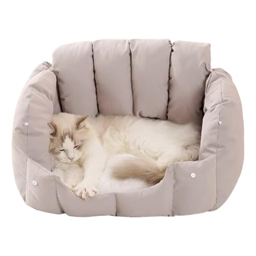 Dreuhuing Katzencouchbett, Faltbare Katzenbetten,Saisonale Faltbare 13X17X20Zoll Katzenhöhle Katzenbetten - Waschbare, Bequeme Katzencouch, rutschfest, abnehmbar, Haustierzubehör für Katzen und Hunde von Dreuhuing