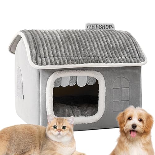 Dreuhuing Katzenhöhlen für Indoor-Katzen, bequemes Kätzchen-Haus, Katzenbett, Höhle, großes Schlafbett, warmes Höhlennest für Heimtiergeschäfte von Dreuhuing