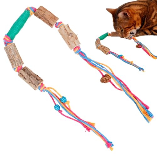 Dreuhuing Katzenminze Spielzeug Katze | Interaktives Katzenbeißspielzeug Katze Kaustab - Katzenspielzeug mit Katzenminze, Katzenkauseil für Thanksgiving, Weihnachten, Chinesisches Neujahr von Dreuhuing