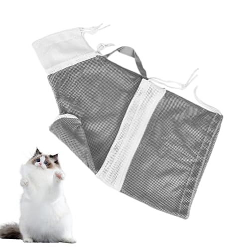 Dreuhuing Katzentasche zum Baden, weiche, atmungsaktive Katzen-Duschtasche, Haustierpflege, Badetasche für Haustier-Checkups, Haustierreisen von Dreuhuing