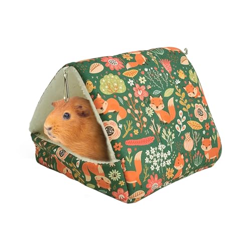 Dreuhuing Meerschweinchenbett, Meerschweinchenverstecke Höhle, Gemütliches Hamsterhaus, Waschbares Kleintierhaus, Käfigzubehör Mit Matte, Winter Kleintierbett, Nest für Hamster, Kaninchen, Frettchen von Dreuhuing