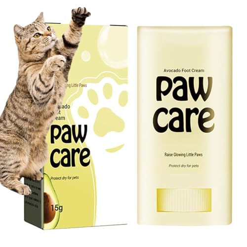 Dreuhuing Pfotenbalsam für Katzen, 15 g, Avocado-Hundepfotenwachs für trockene Pfoten und Nase, Haustier-Nasencreme, Butter, Pfoten-Pad-Lotion, natürlicher Hundepfotenschutz-Balsam, schützt und heilt von Dreuhuing