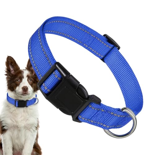 Dreuhuing Reflektierendes Halsband für Haustiere, atmungsaktives Nylon-Hundehalsband, bequem, atmungsaktiv, bequem für große Katzen, kleine Hunde von Dreuhuing