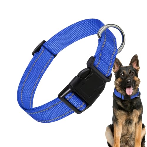 Dreuhuing Reflektierendes Hundehalsband, reflektierendes Hundehalsband, Nylon, bequem, atmungsaktiv, bequem für große Katzen, kleine Hunde von Dreuhuing