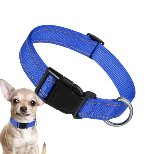 Dreuhuing Reflektierendes Hundehalsband – Atmungsaktives Nylon-Haustierhalsband – Verstellbares Hunde-Komforthalsband, Nylon-Schnalle, Hundehalsband für verschiedene Hunde, große Katze von Dreuhuing