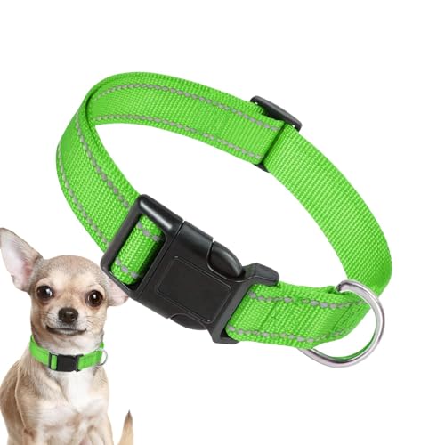 Dreuhuing Reflektierendes Hundehalsband - Hunde Komfort Halsband - Atmungsaktiv Bequem Hundehalsband Nylon Katzenhalsband Atmungsaktiv für Verschiedene Katzen von Dreuhuing