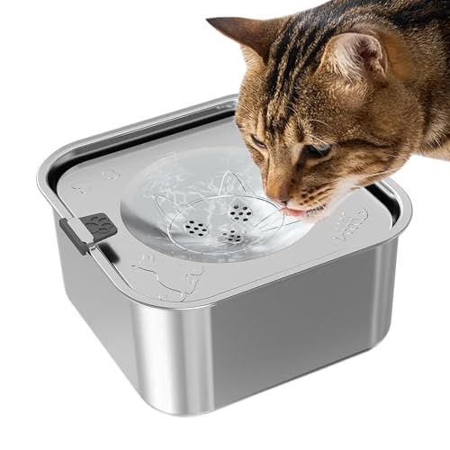 Dreuhuing Rostfreier Stahl Hundenapf, 3L Edelstahl Tropfsicherer Wassernapf Für Hunde, Haustierzubehör Welpe Senior Schleichfütterer Wohnung Terrasse Auto Transportbox Außenbereich Dreuhuing Rostfreier Stahl Hundenapf, 3L Edelstahl Tropfsicherer Wassernapf Für Hunde, Haustierzubehör Welpe Senior Schleichfütterer Wohnung Terrasse Auto Transportbox Außenbereich von Dreuhuing