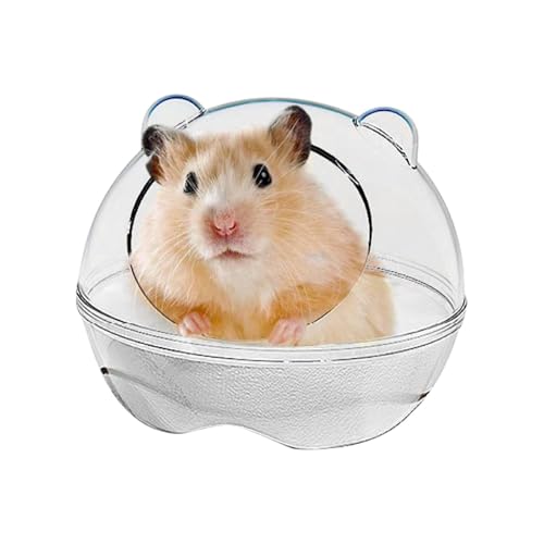 Dreuhuing Sandbadbehälter für Hamster, Hamstertoilette und Sandkasten, Staubbadewanne, Abnehmbare Hamstertoilette mit größerem Fassungsvermögen, Gut belüftetes, rundum geschwungenes Hamsterbad für von Dreuhuing