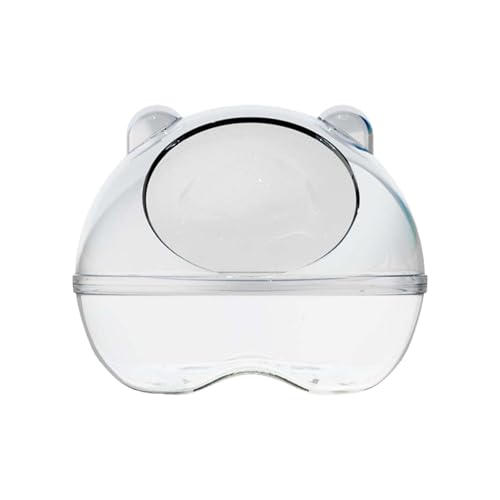 Dreuhuing Sandbadbehälter für Hamster, Hamstertoilette und Sandkasten, Staubbadewanne, Transparentes Hamsterbett mit größerer Kapazität, Umlaufende Hamstertoilette im gebogenen Design von Dreuhuing