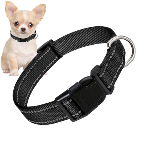 Dreuhuing Verstellbares Welpenhalsband | Reflektierende Nylonschnalle Hundehalsband | Verstellbares Hunde-Komforthalsband, Nylon-Schnalle, Hundehalsband für verschiedene Hunde, große Katze von Dreuhuing