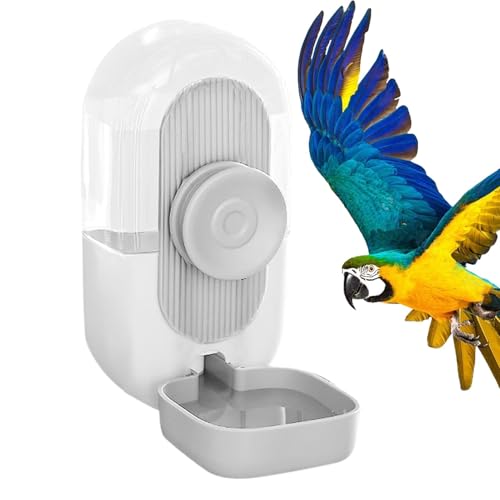 Dreuhuing Vogelkäfig-Futterspender und Bewässerungsbehälter – transparenter automatischer Futterbehälter | Papageienfutterspender Käfigzubehör für Nymphensittiche, Lovebirds und Wellensittiche von Dreuhuing